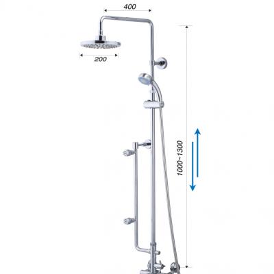Bộ Vòi Sen Đứng Nóng Lạnh - S498C