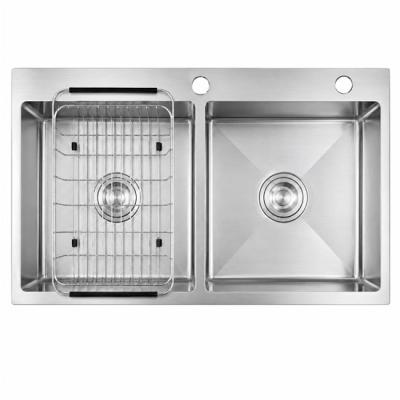 Chậu rửa chén inox - 2 Hộc CAESAR - KSH02H082SE