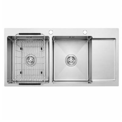 Chậu rửa chén inox - 2 Hộc CAESAR - KSH22H100SX