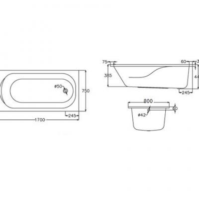 Bồn tắm xây - AT0170