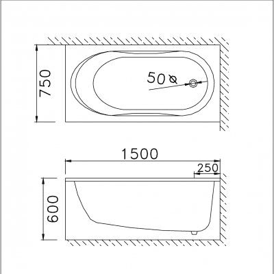 Bồn tắm chân yếm - AT2150R