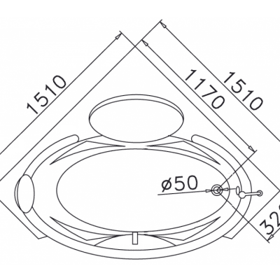 Bồn tắm góc xây - AT5150A