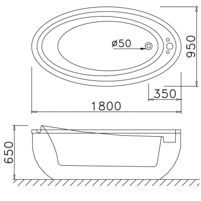 Bồn Tắm Chân Yếm - AT6480