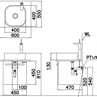 Lavabo đặt trên bàn - LF5256