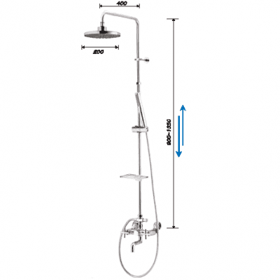 Bộ Vòi Sen Đứng Nóng Lạnh - S326C