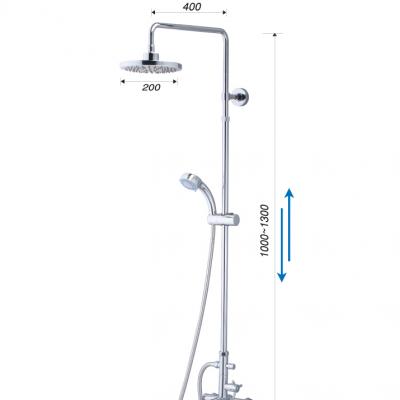 Bộ Vòi Sen Đứng Nóng Lạnh - S488C
